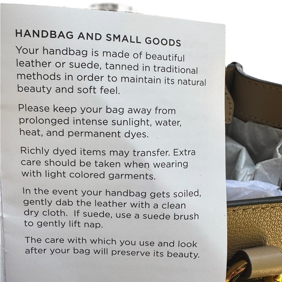 MICHAEL KORS Kris Medium Leather Satchel purse handbag TAN BROWN - Picture 9 of 11